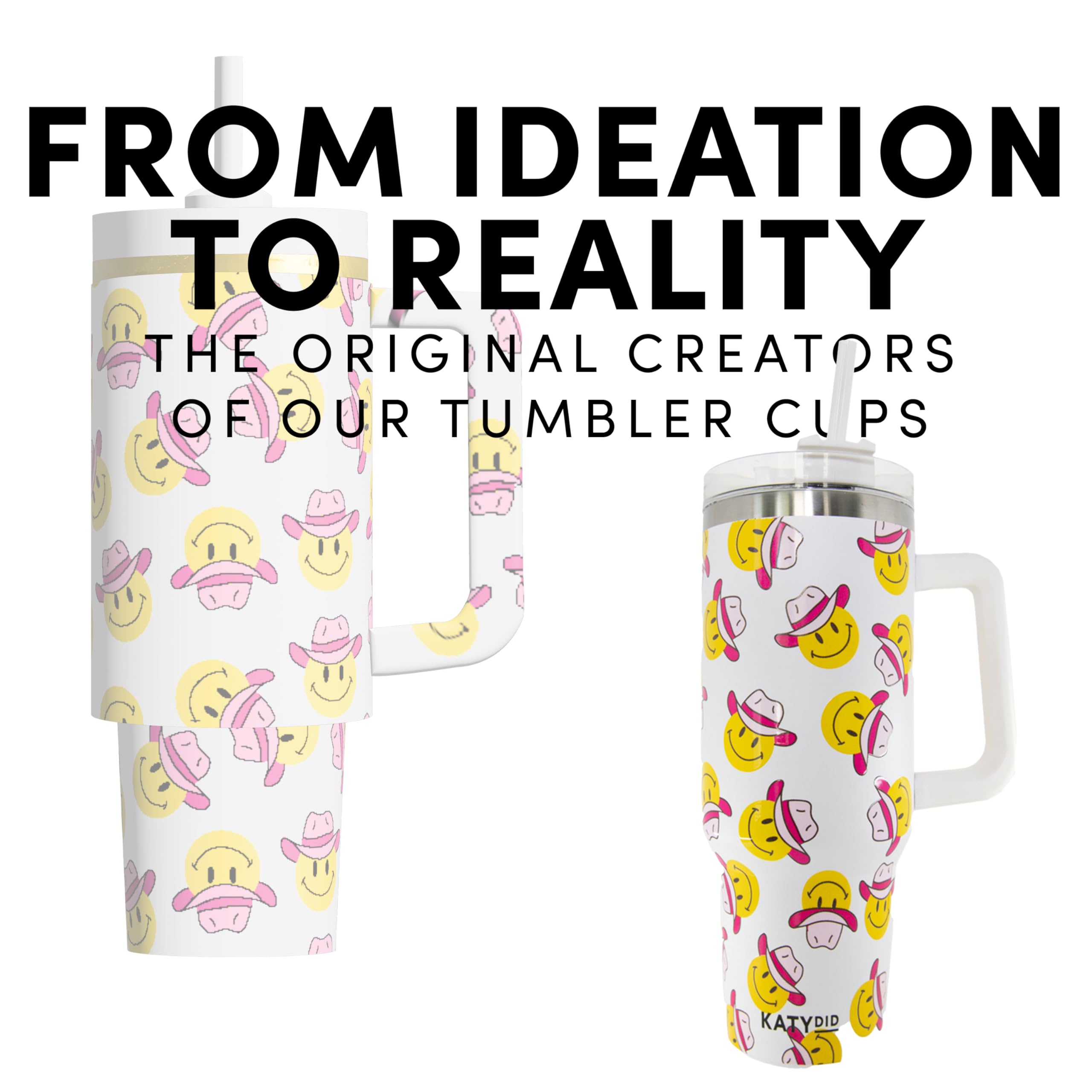 KATYDID 40oz Stainless Steel Tumbler with Handle and Straw - Dishwasher Safe Insulated Tumbler for All-Day Hot or Cold Coffee, Water, Tea, Smoothies and More (Let's Go Girls) - Image 5