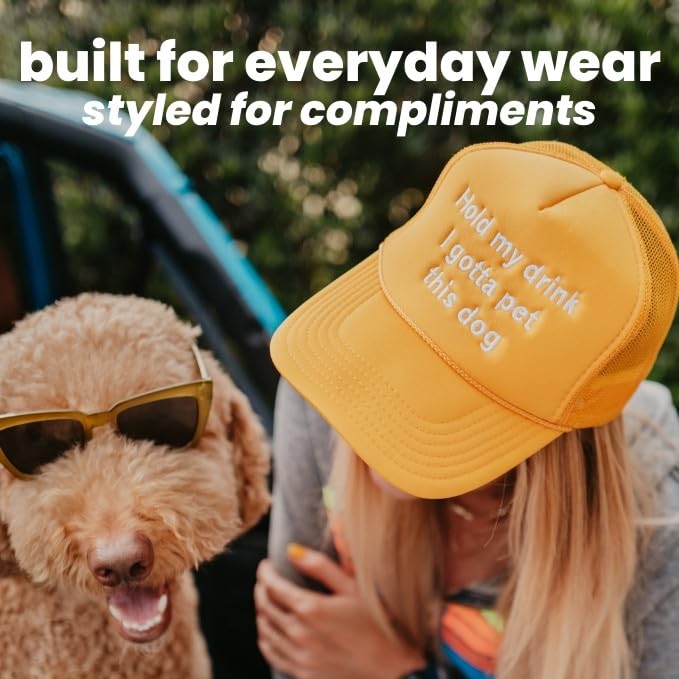 KATYDID Be Kind Always Foam Trucker Hat - Adjustable Trucker Hat with Mesh Netting - Fully Embroidered Trucker Hat for Women - Image 4