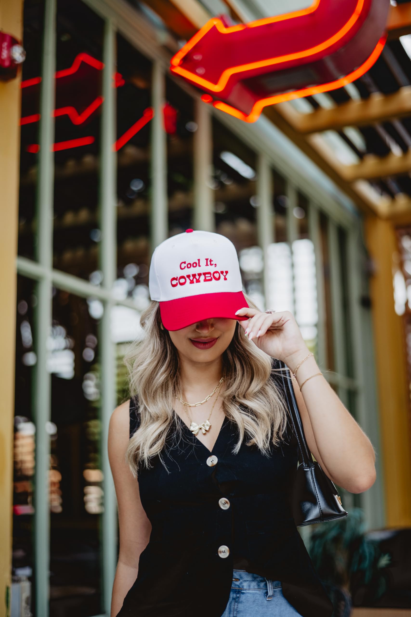 KATYDID - Cool It, Cowboy Hat - Two Toned Vintage Hat - Stylish, Cute, & Trendy Snapback Hat - Vintage Baseball Cap - Image 3